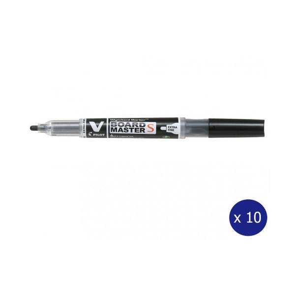 Pilot BegreeN V Board Master S Whiteboard Marker Bullet Extra Fine Black Box of 10