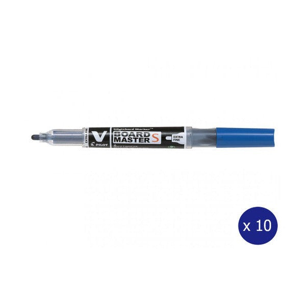Pilot BegreeN V Board Master S Whiteboard Marker Bullet Extra Fine Blue Box of 10