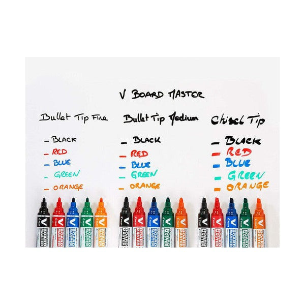 Pilot BegreeN V Board Master Whiteboard Marker Bullet Medium Assorted Pack of 5 with Eraser Kit