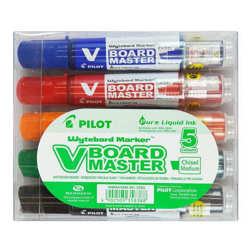 Pilot BegreeN V Board Master Whiteboard Marker Chisel Medium Assorted Pack of 5