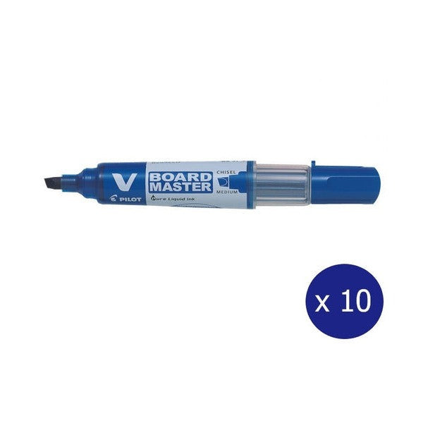 Pilot BegreeN V Board Master Whiteboard Marker Chisel Medium Blue Box of 10