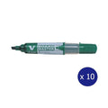 Pilot BegreeN V Board Master Whiteboard Marker Chisel Medium Green Box of 10