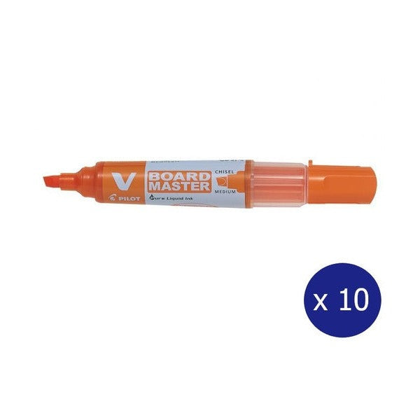 Pilot BegreeN V Board Master Whiteboard Marker Chisel Medium Orange Box of 10