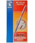Pilot BP-145 Retractable Ballpoint Pen Medium Red Box of 12