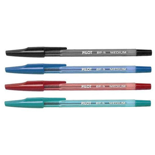 Pilot BP-S The Better Ballpoint Stick Pen Medium Black Box of 12