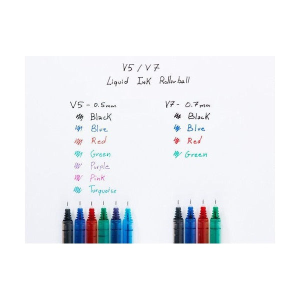 Pilot BX-V5 Hi-Tecpoint Rollerball Pen 0.5mm Red Box of 12