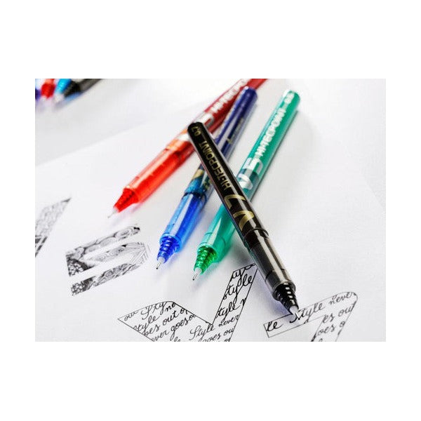 Pilot BX-V5 Hi-Tecpoint Rollerball Pen 0.5mm Red Box of 12