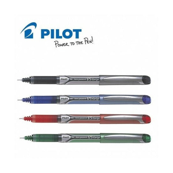 Pilot BXGPN-V5 Hi-Tecpoint Grip Rollerball Pen 0.5mm Blue Box of 12