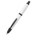 Pilot Capless Black Accent Fountain Pen Gloss White Barrel Extra Fine Nib