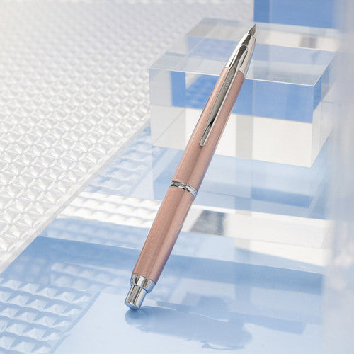 Pilot Capless Decimo Fountain Pen Champagne Pink Barrel Fine Nib
