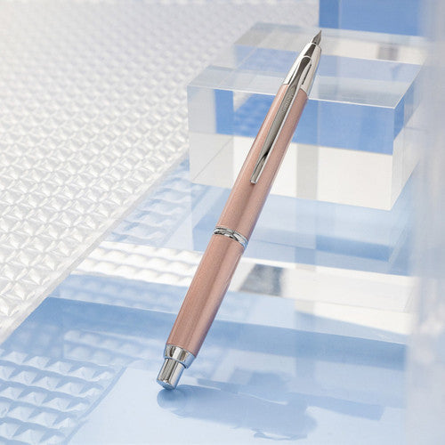 Pilot Capless Decimo Fountain Pen Champagne Pink Barrel Medium Nib
