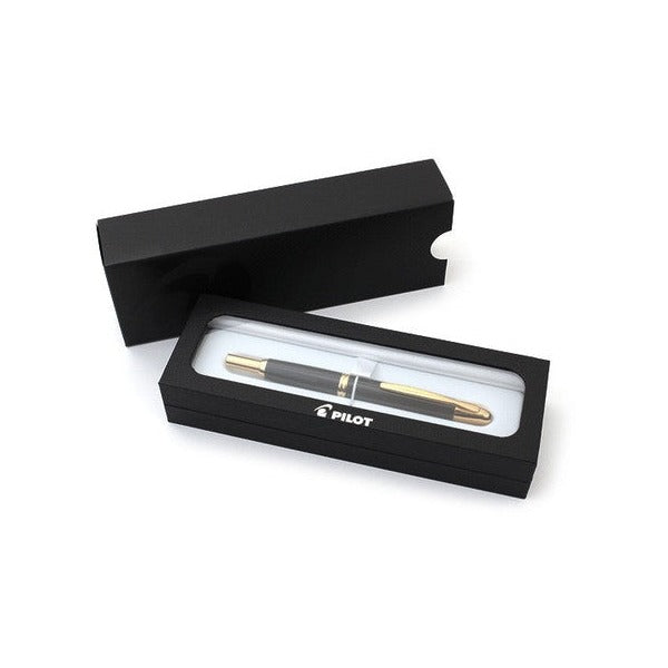 Pilot Capless Gold Accent Fountain Pen Black Barrel Fine Nib