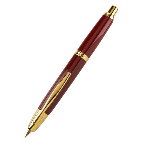 Pilot Capless Gold Accent Fountain Pen Red Barrel Fine Nib