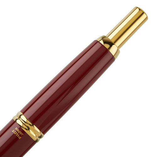 Pilot Capless Gold Accent Fountain Pen Red Barrel Medium Nib