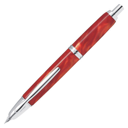 Pilot Capless SE Fountain Pen Marble Orange Barrel Fine Nib
