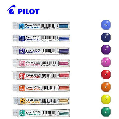 Pilot Colour Eno Mechanical Pencil Lead Refill 0.7mm Blue Box of 12