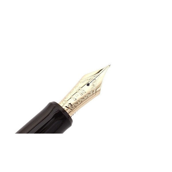Pilot Custom 823 Fountain Pen Black Barrel 14K Gold Medium Nib