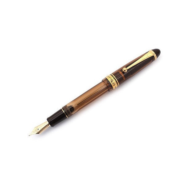 Pilot Custom 823 Fountain Pen Brown Barrel 14K Gold Medium Nib