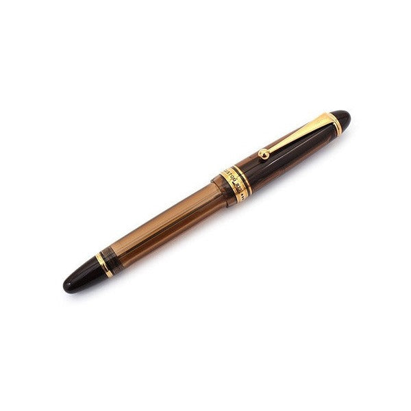 Pilot Custom 823 Fountain Pen Brown Barrel 14K Gold Medium Nib