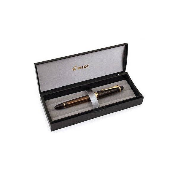 Pilot Custom 823 Fountain Pen Brown Barrel 14K Gold Medium Nib
