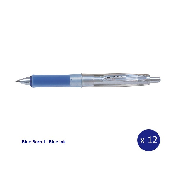 Pilot Dr Grip Advance Retractable Ballpoint Pen Medium Blue Barrel Blue Ink Box of 12