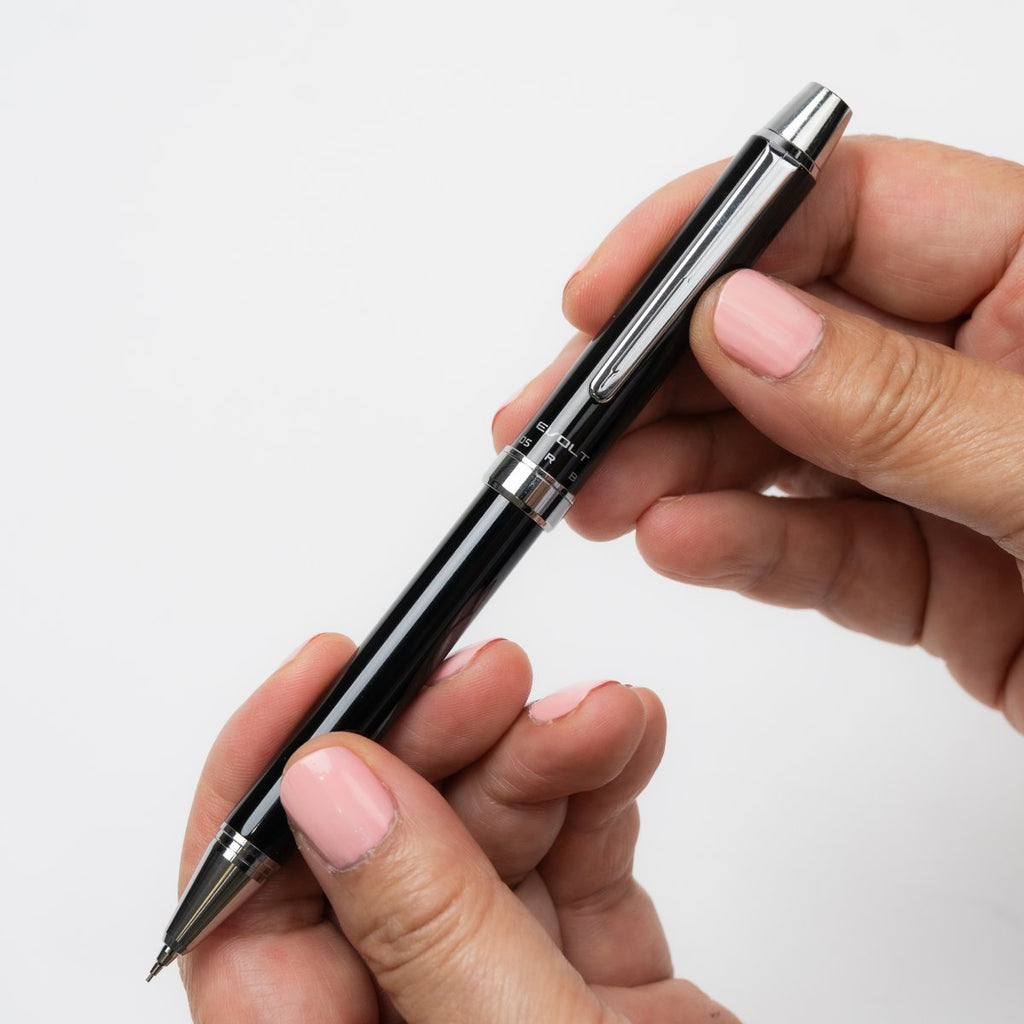PILOT Evolt Retractable Ballpoint + Mechanical Pencil  2+1 Black Barrel with  Black & Red Ink