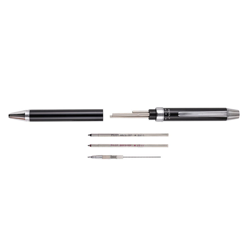 PILOT Evolt Retractable Ballpoint + Mechanical Pencil  2+1 Black Barrel with  Black & Red Ink
