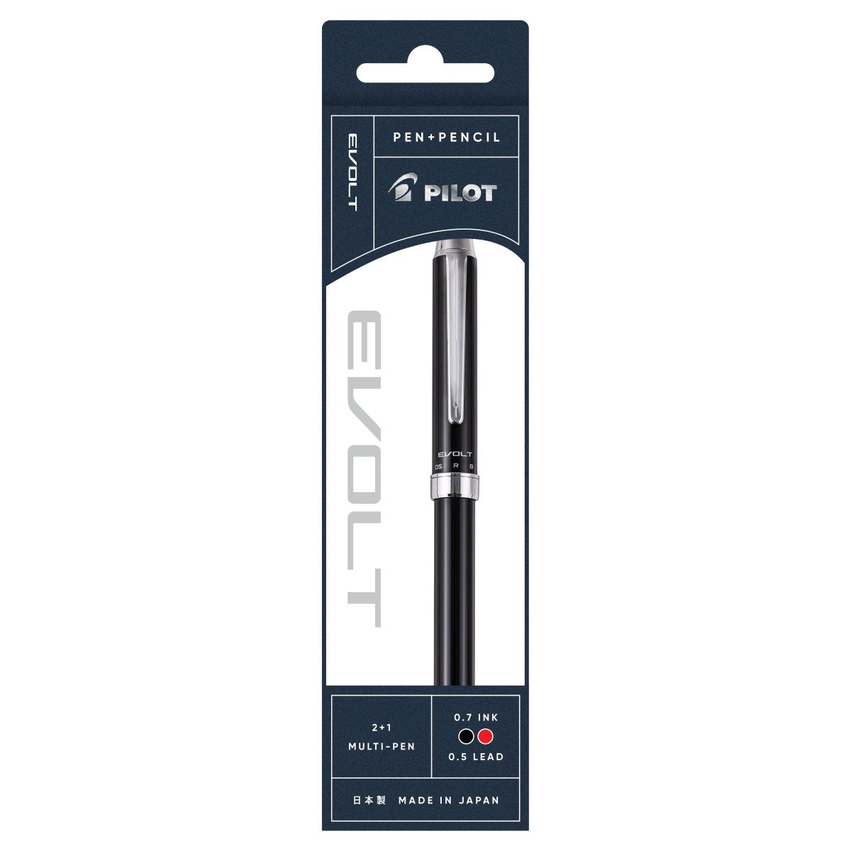 PILOT Evolt Retractable Ballpoint + Mechanical Pencil  2+1 Black Barrel with  Black & Red Ink