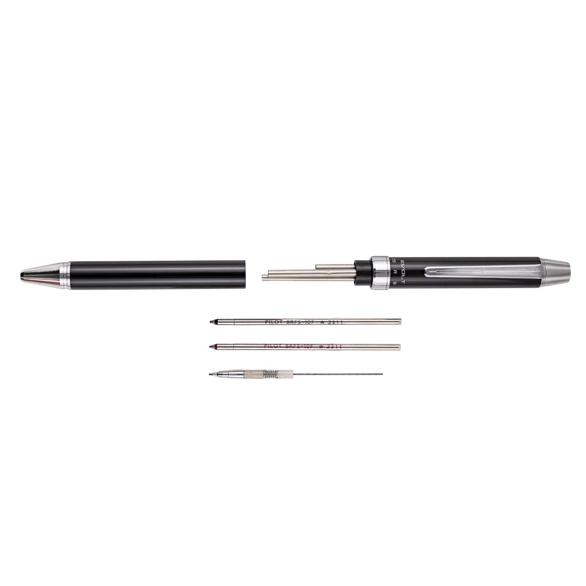 PILOT Evolt Retractable Ballpoint + Mechanical Pencil  2+1 Violet Barrel with Black & Red Ink