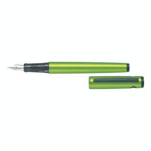 Pilot Explorer Fountain Pen Metallic Lime Green Barrel Fine Nib
