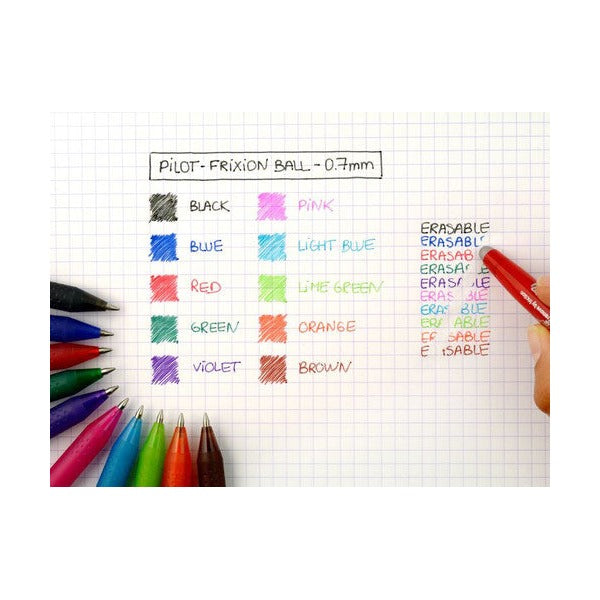 Pilot FriXion Ball Erasable Rollerball Gel Pen Fine Brown Box of 12