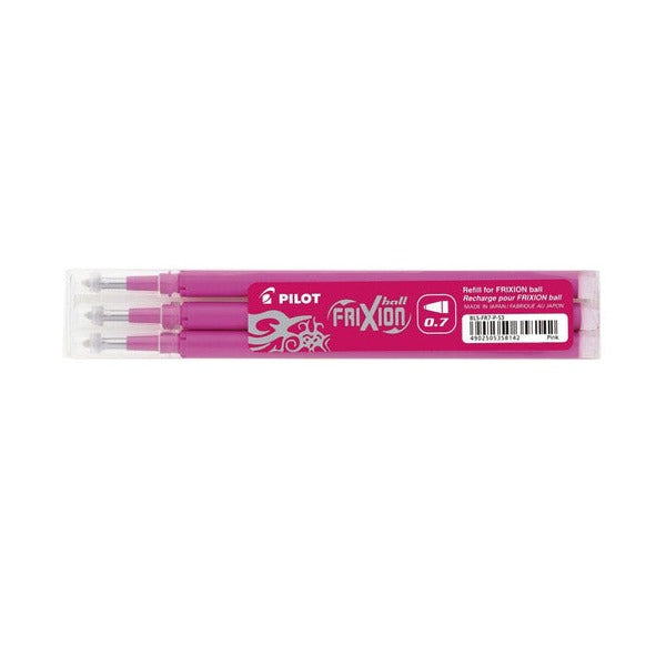Pilot FriXion Ball Refill 0.7mm Pink Pack of 3
