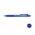 Pilot FriXion Clicker Erasable Retractable Gel Pen Extra Fine Blue Box of 12