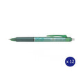 Pilot FriXion Clicker Erasable Retractable Gel Pen Extra Fine Green Box of 12