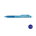 Pilot FriXion Clicker Erasable Retractable Gel Pen Extra Fine Light Blue Box of 12