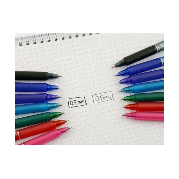 Pilot FriXion Clicker Erasable Retractable Gel Pen Fine Light Blue Box of 12