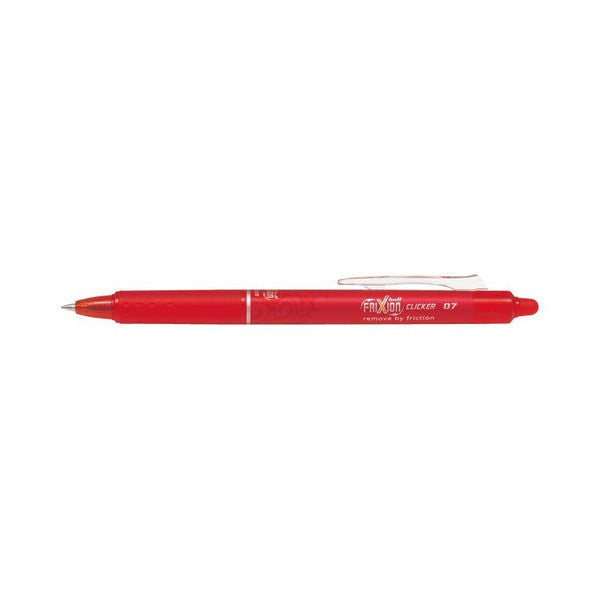 Pilot FriXion Clicker Erasable Retractable Gel Pen Fine Red Box of 12