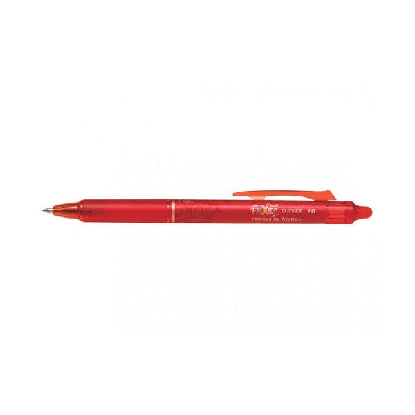 Pilot FriXion Clicker Erasable Retractable Gel Pen Medium Red Box of 12