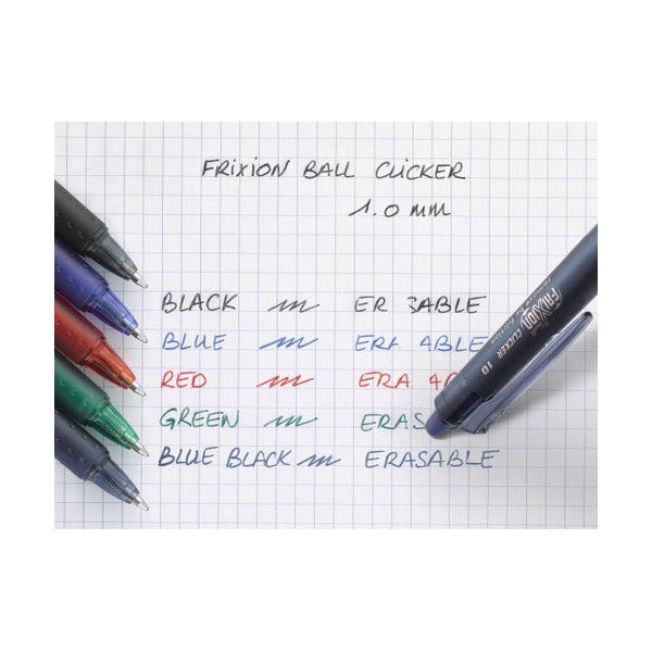 Pilot FriXion Clicker Erasable Retractable Gel Pen Medium Red Box of 12