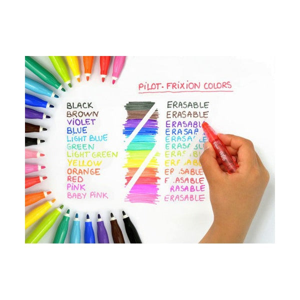 Pilot FriXion Colours Erasable Marker 2.5mm Assorted Wallet of 6