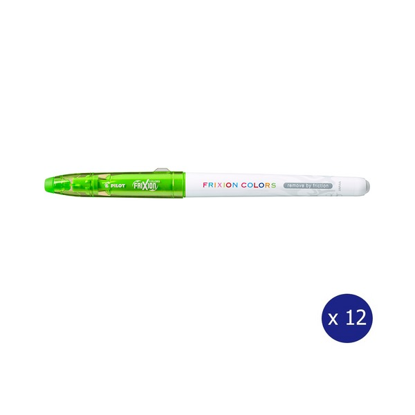 Pilot FriXion Colours Erasable Marker 2.5mm Light Green Box of 12