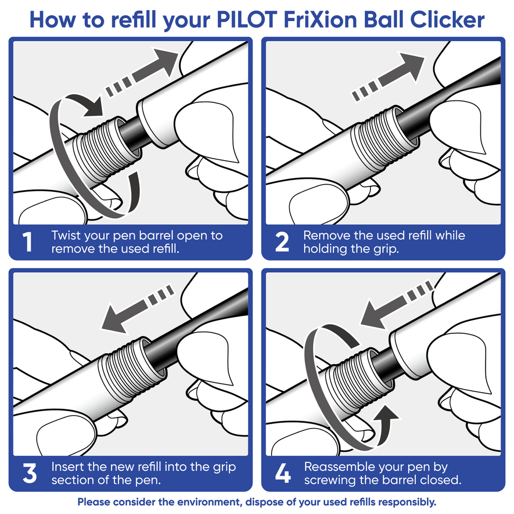 PILOT FriXion Design Series Pink Erasable Retractable Gel Extra Fine Black Box of 10