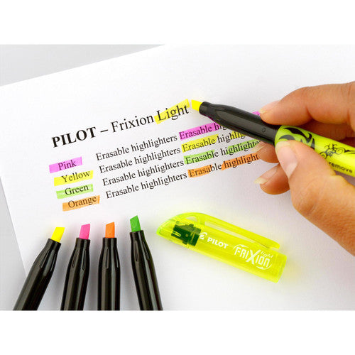 Pilot FriXion Light Erasable Highlighter Chisel Tip Assorted Wallet of 3