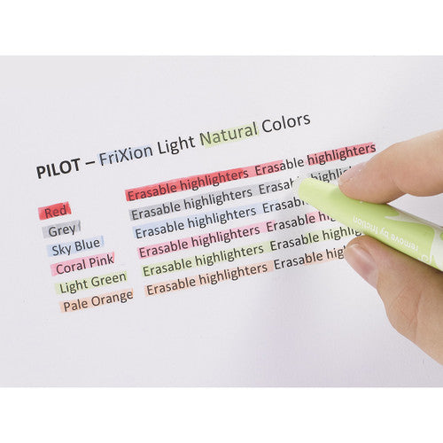 Pilot FriXion Light Erasable Highlighter Chisel Tip Natural Assorted Wallet of 6
