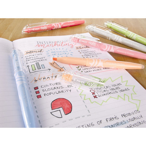 Pilot FriXion Light Erasable Highlighter Chisel Tip Natural Coral Pink Box of 12