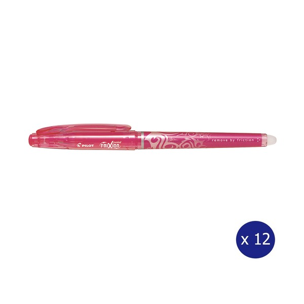 Pilot FriXion Point Erasable Gel Pen Extra Fine Pink Box of 12