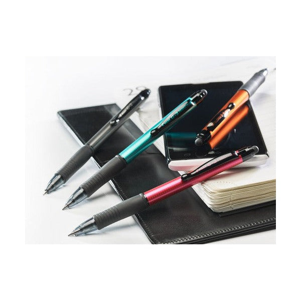 Pilot G-2 Penstylus Gel Pen 0.7mm Light Blue Barrel Black Ink Box of 12