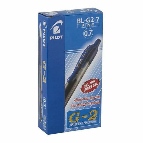 Pilot G-2 Retractable Gel Pen 0.7mm Blue Box of 12
