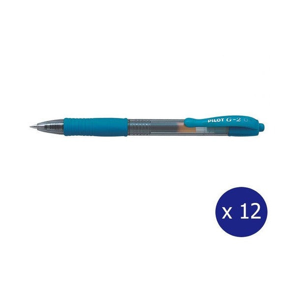 Pilot G-2 Retractable Gel Pen 0.7mm Light Blue Box of 12
