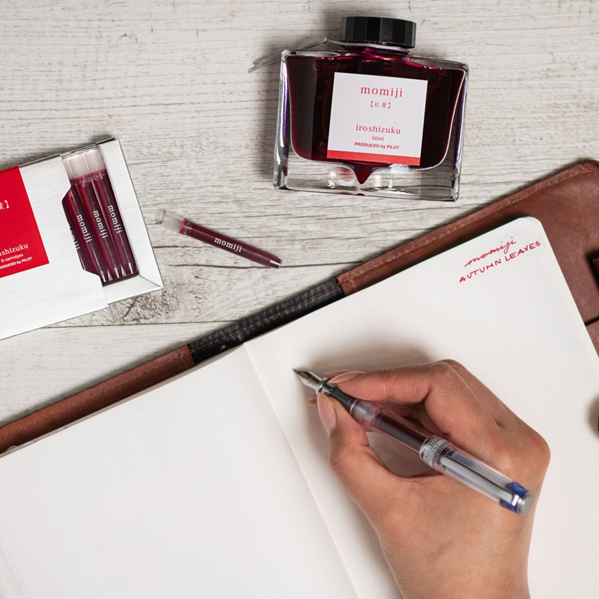 Pilot Iroshizuku Fountain Pen Ink Cartridge Autumn Leaves (Momiji) Pack 6